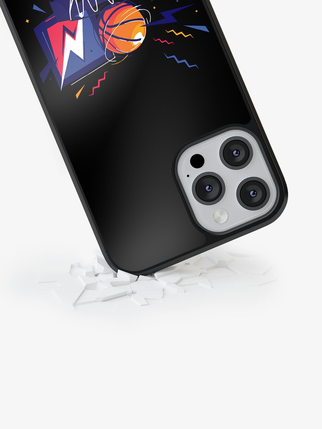 

macmerise Sneakerhead Basket Bumper iPhone 13 Pro Phone Back Case, Black