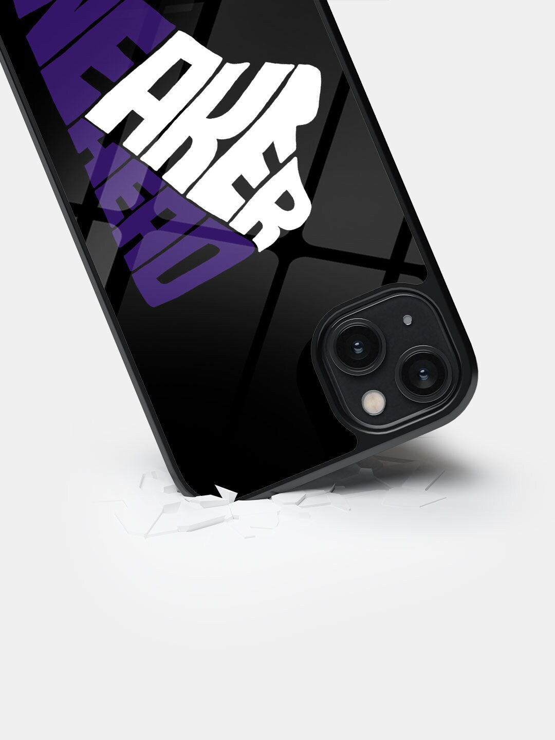 

macmerise Sneakerhead Court Purple Glass iPhone 14 Plus Phone Back Case, Black