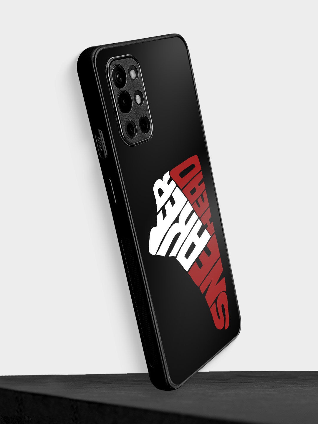 

macmerise Sneakerhead Labels OnePlus 9R Bumper Case, Black