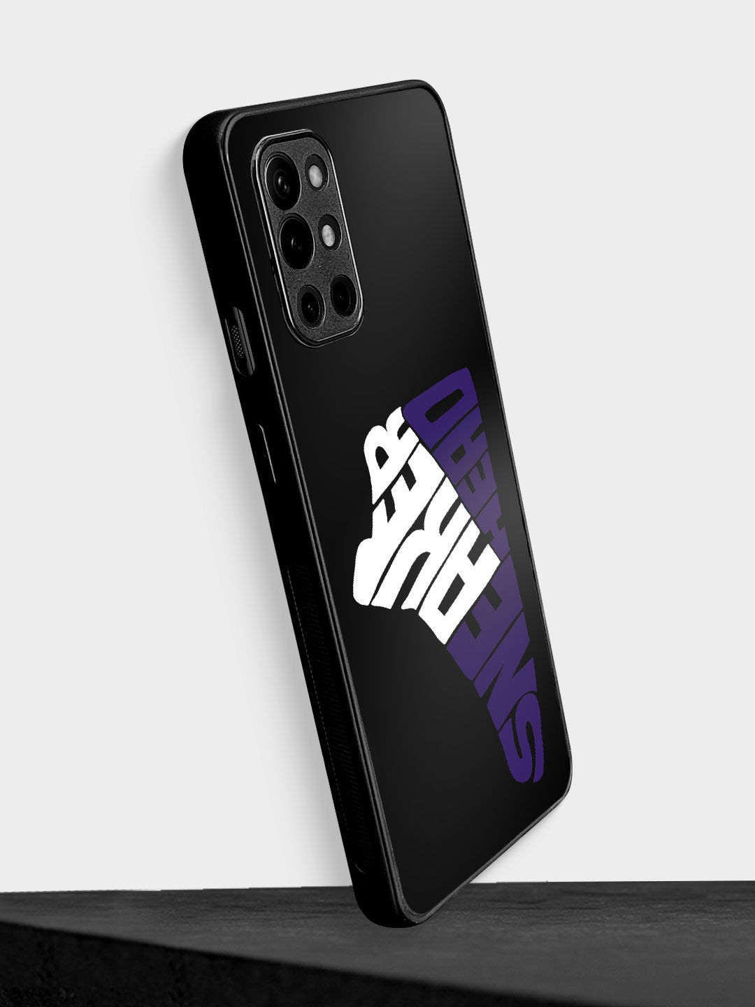 

macmerise Printed OnePlus 9R Bumper Case, Black