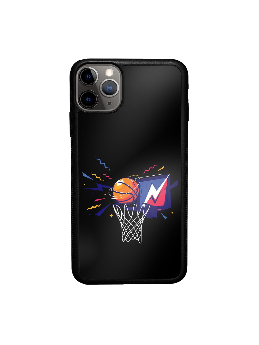 

macmerise Printed iPhone 11 Pro Max Bumper Case, Black