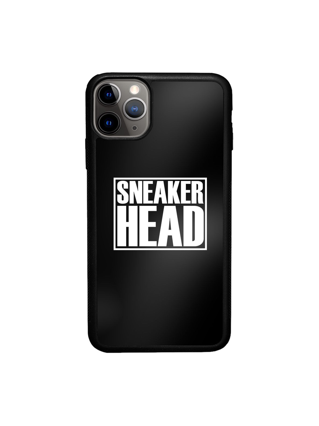 

macmerise Typography Sneakerhead Double Trouble Printed iPhone 11 Pro Max Bumper Case, Black