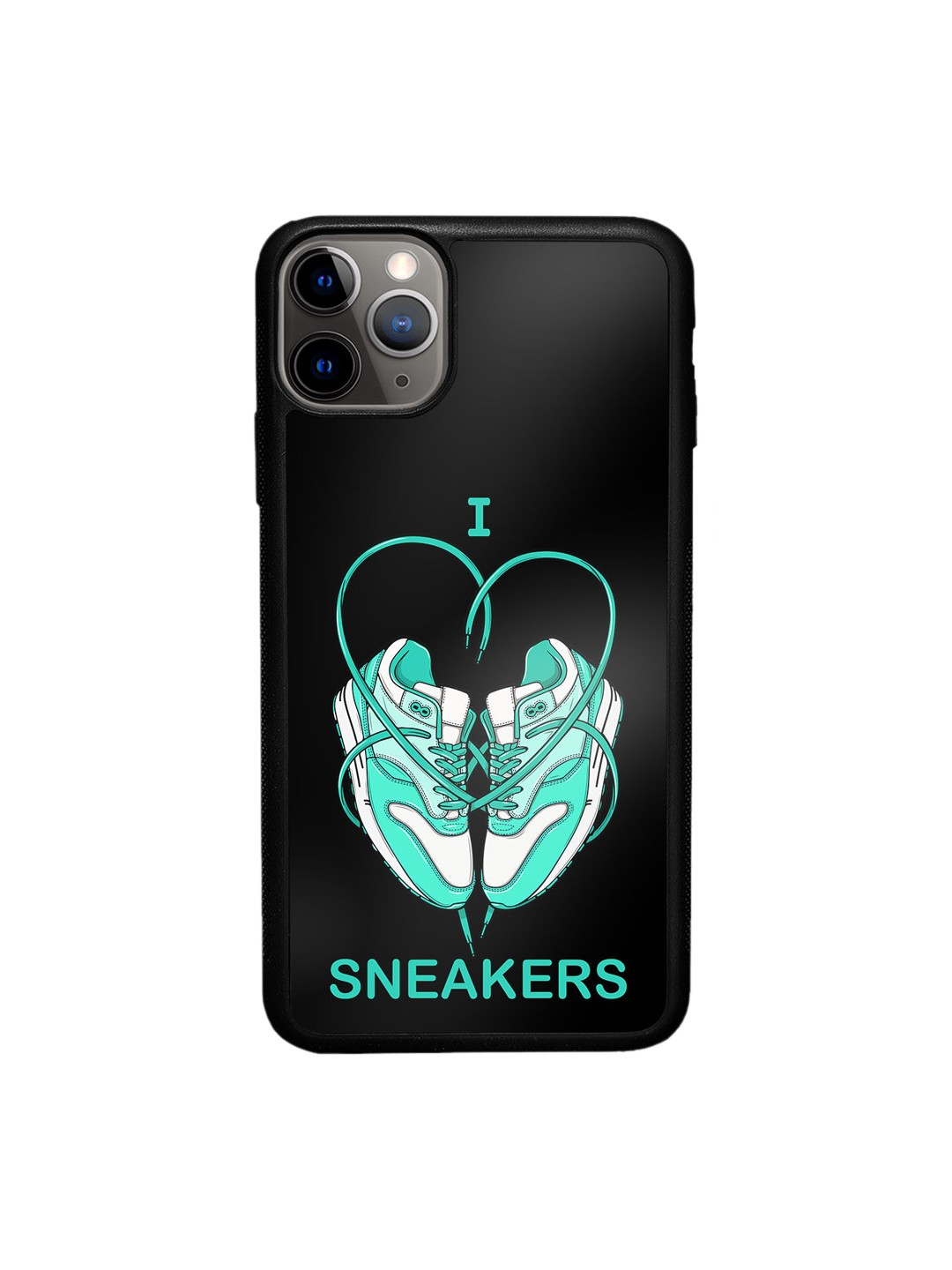 

macmerise Sneakerhead Love iPhone 11 Pro Max Bumper Case, Black