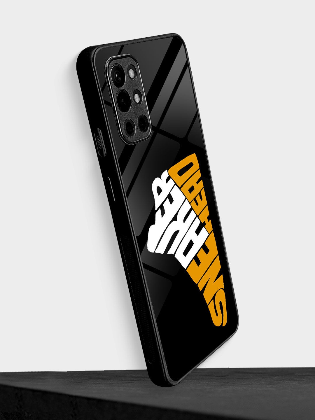 

macmerise Sneakerhead Taxi Glass OnePlus 9R Phone Back Case, Black