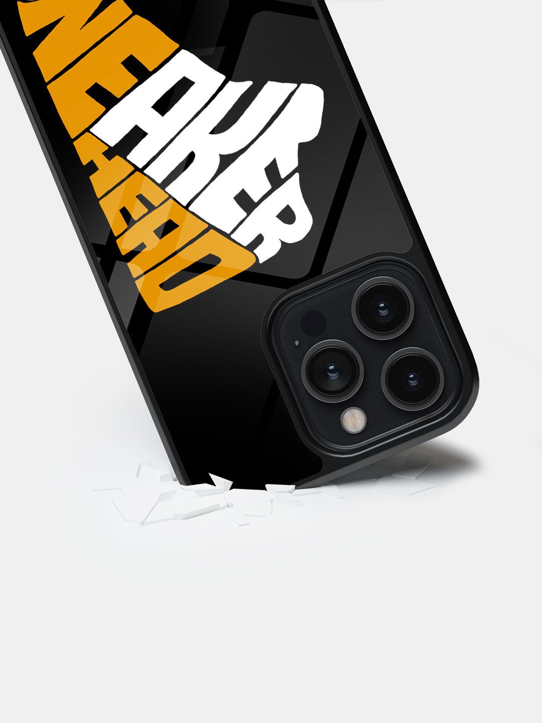 

macmerise Sneakerhead Taxi Glass iPhone 14 Pro Max Back Case, Black