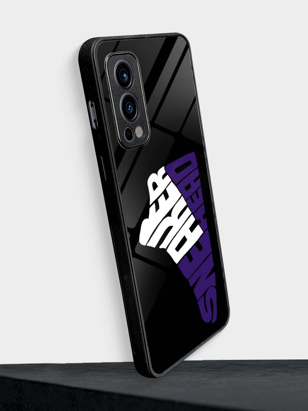 

macmerise Sneakerhead Court Printed OnePlus Nord 2 Glass Back Case, Black