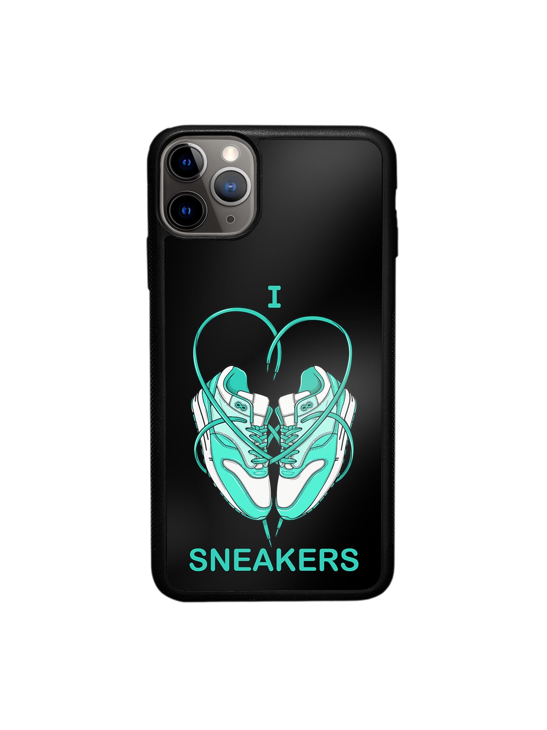 

macmerise Typography Sneakerhead Love Printed iPhone 11 Pro Bumper Case, Black