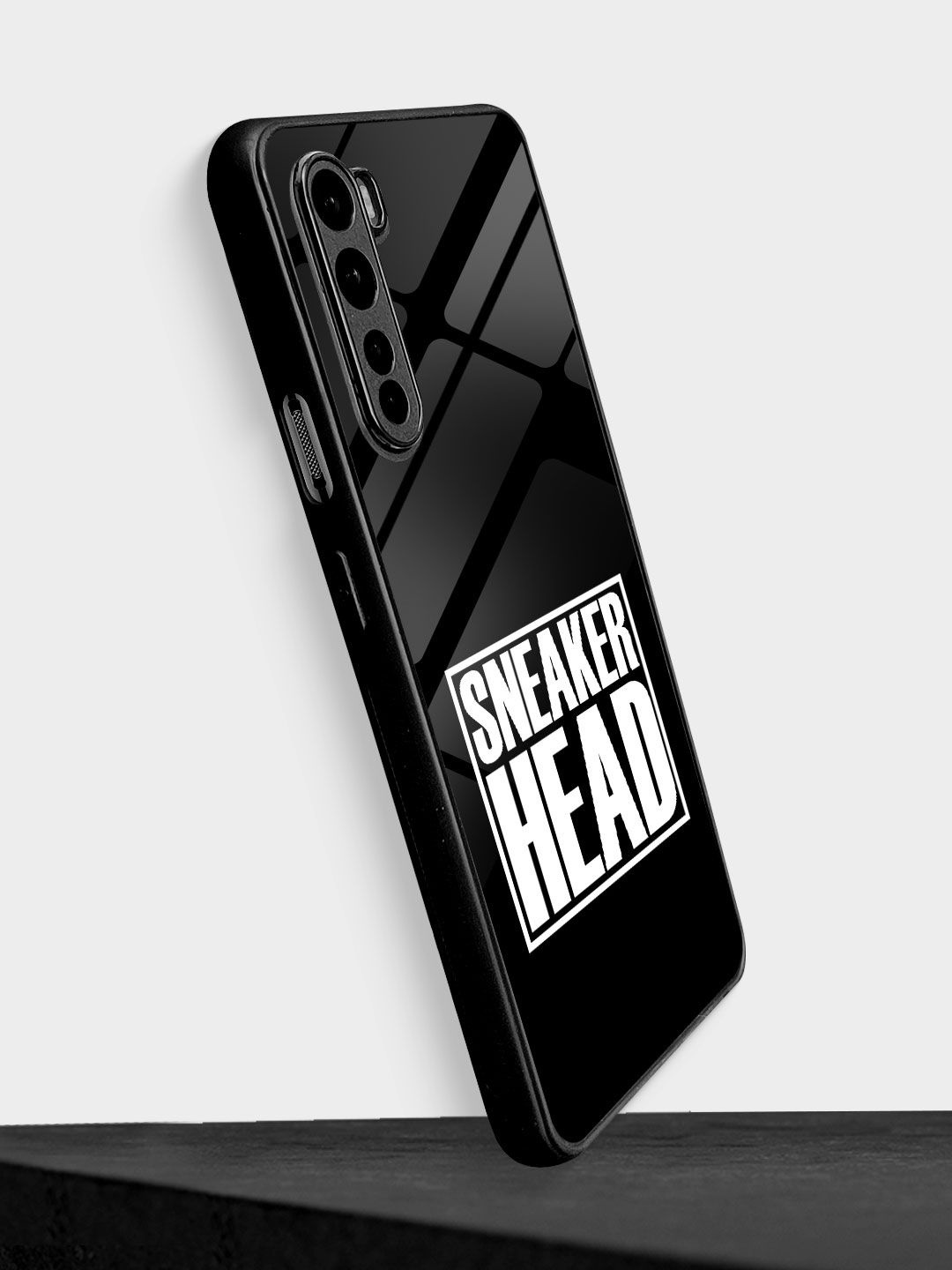 

macmerise Sneakerhead Double Trouble Printed OnePlus Nord Glass Back Case, Black
