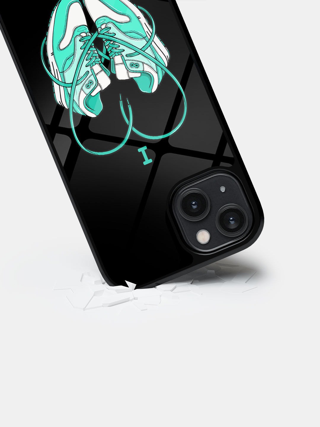 

macmerise Sneakerhead Love Glass iPhone 14 Phone Back Case, Black