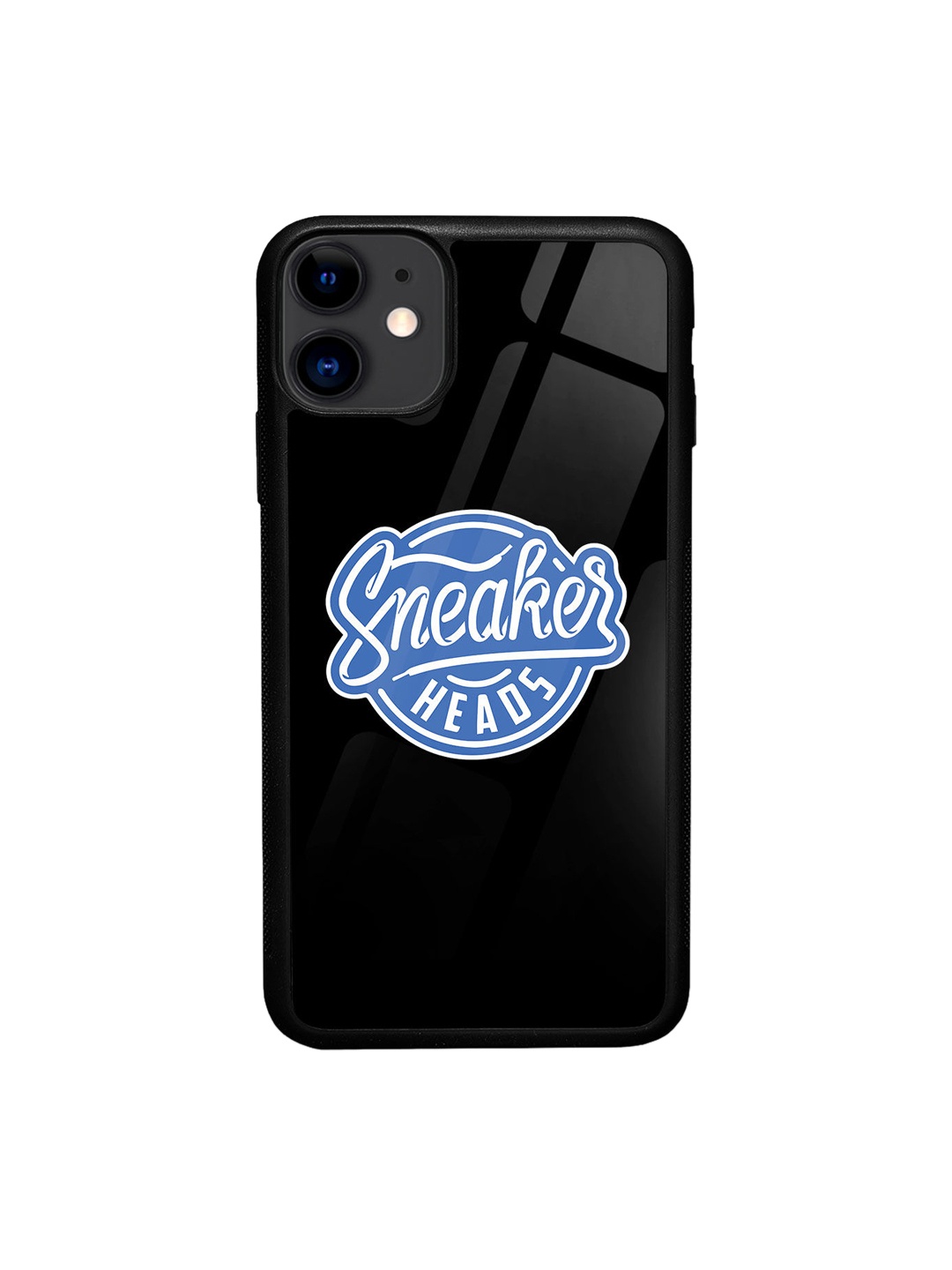 

macmerise Typography Sneakerhead Badge Printed iPhone 11 Back Case, Black