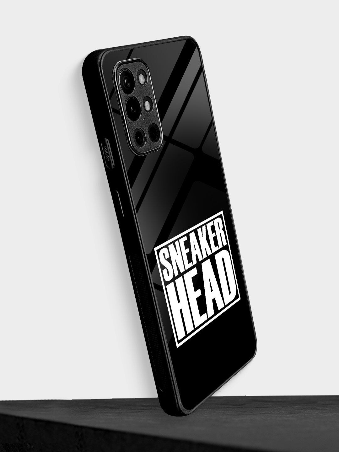 

macmerise Sneakerhead Double Trouble Glass OnePlus 9R Phone Back Case, Black