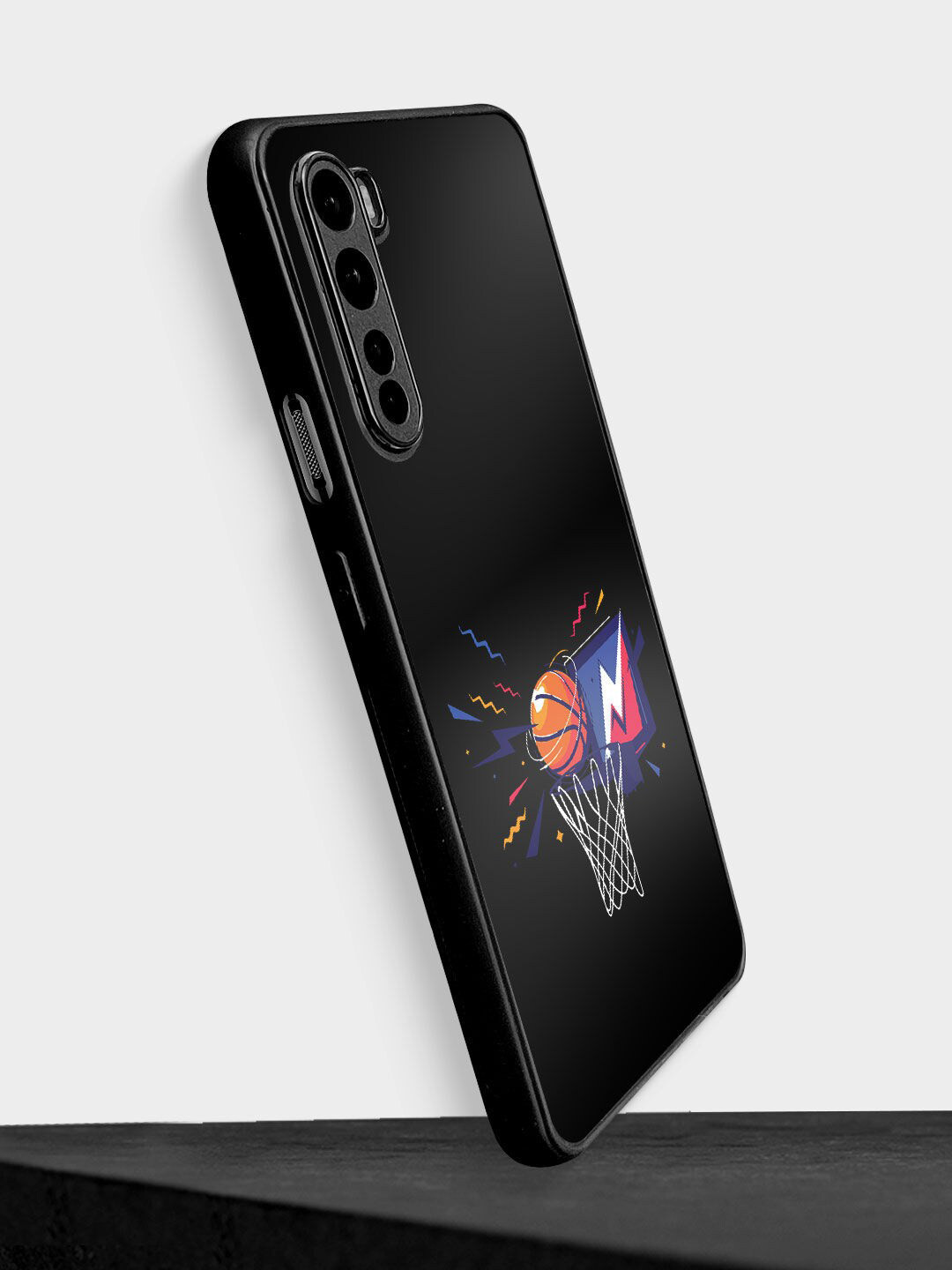 macmerise Sneakerhead Basket Bumper OnePlus Nord Phone Back Case, Black