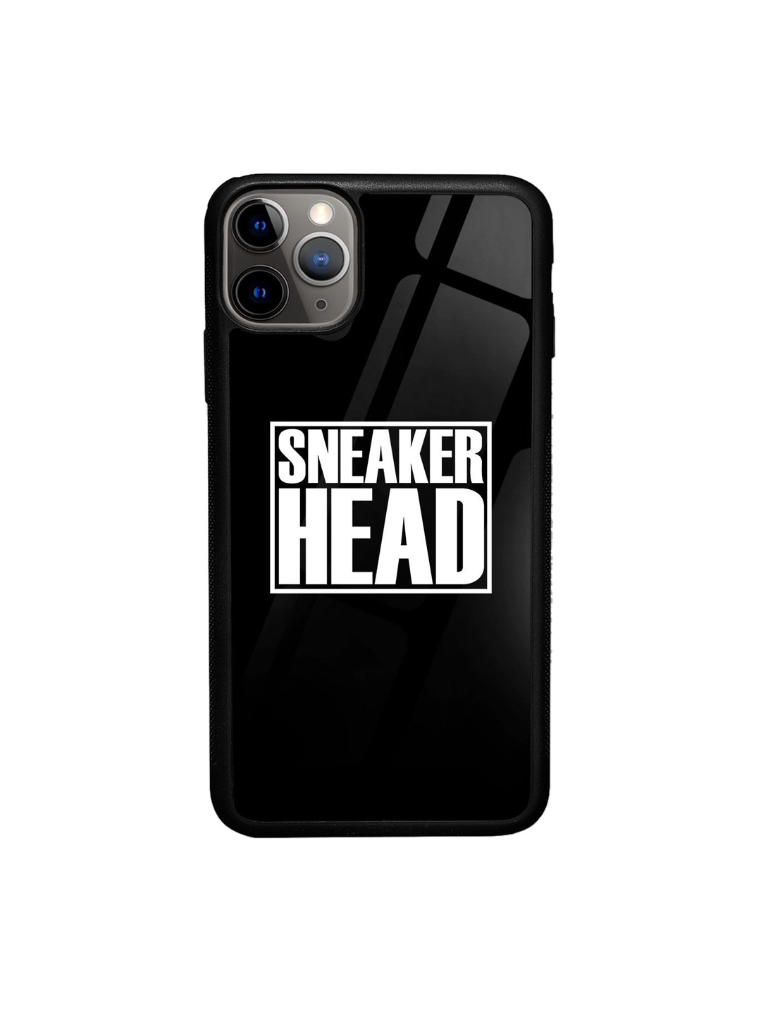 

macmerise Sneakerhead Double Trouble iPhone 11 Pro Glass Back Case, Black