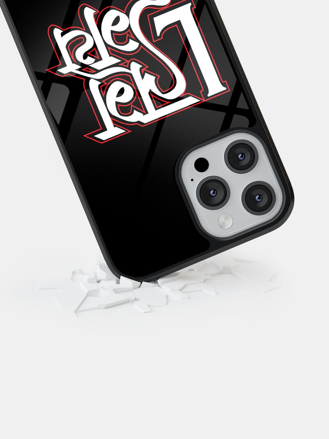 

macmerise Sneakerhead L Printed iPhone 12 Pro Max Glass Back Case, Black