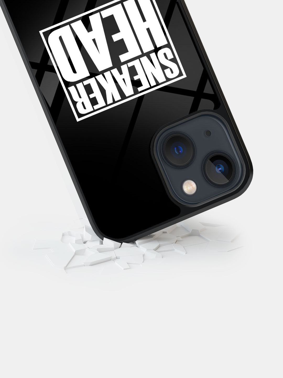 

macmerise Sneakerhead Double Trouble iPhone 13 Glass Case, Black