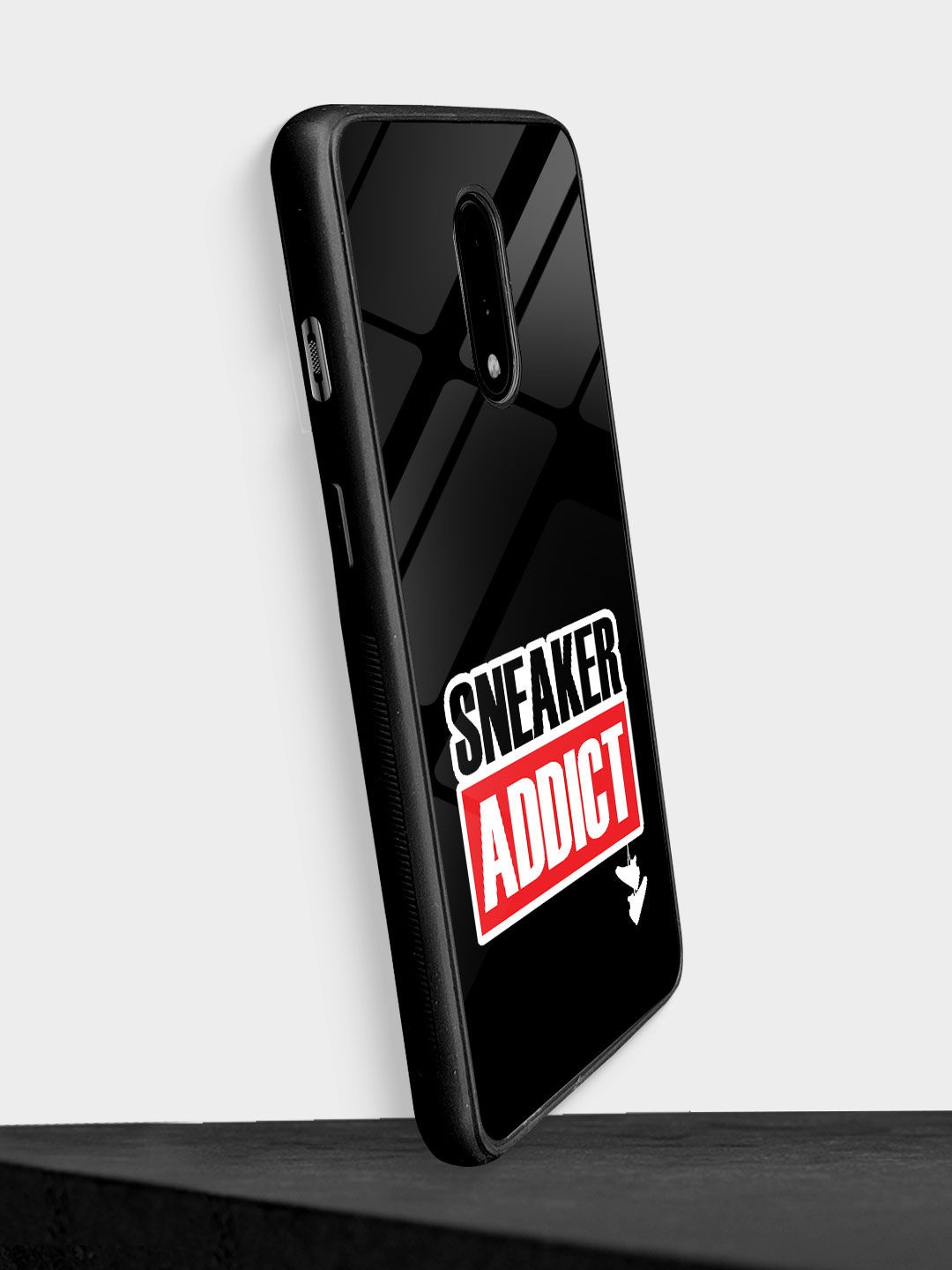 

macmerise Sneakerhead Addict OnePlus 7 Back Case, Black