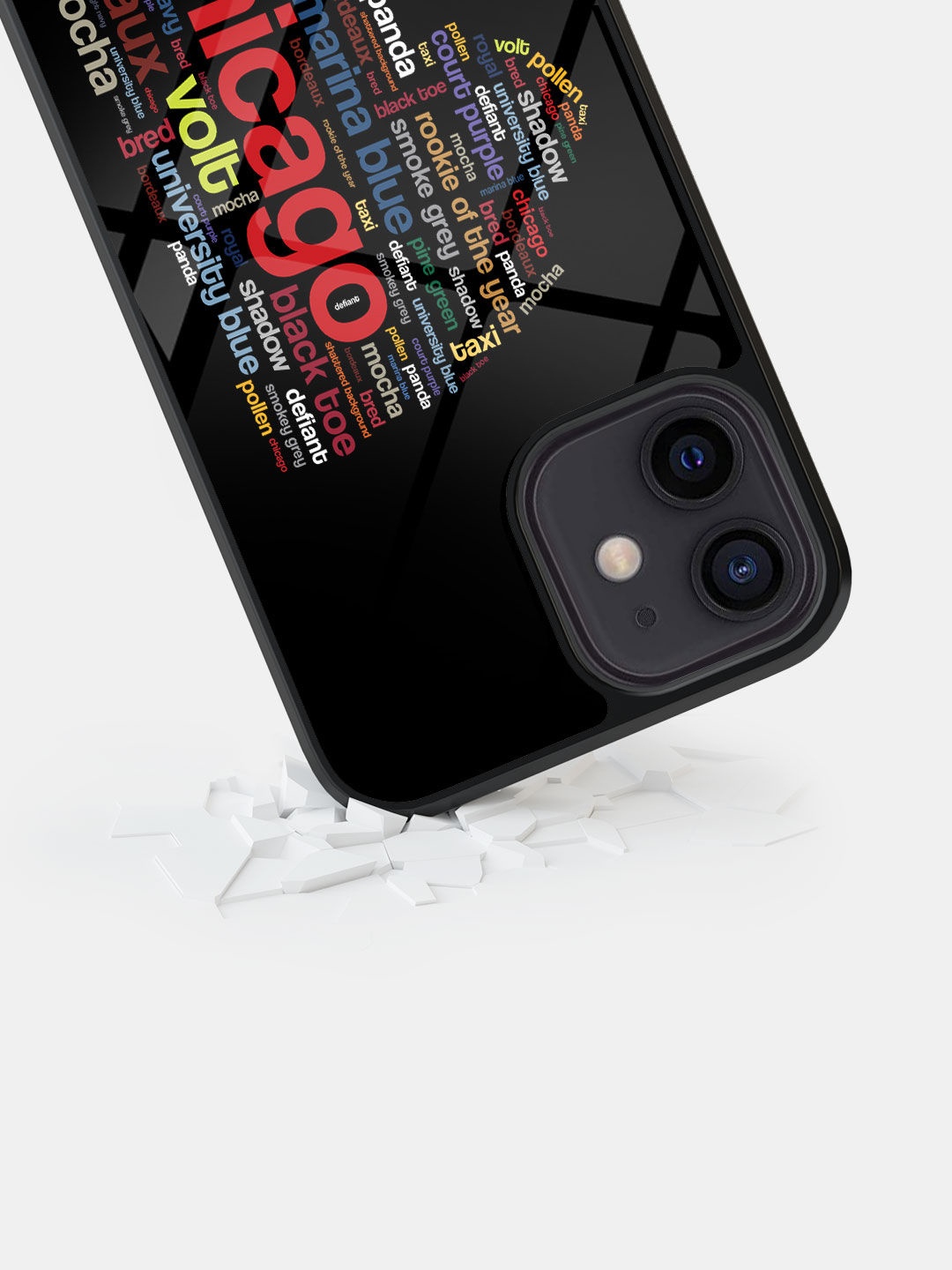 

macmerise Sneakerhead Labels iPhone 12 Mini Glass Back Case, Black