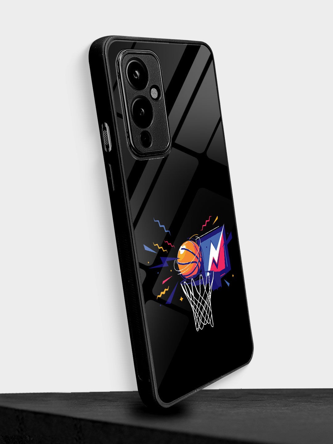 

macmerise Sneakerhead Basket OnePlus 9 Glass Case, Black