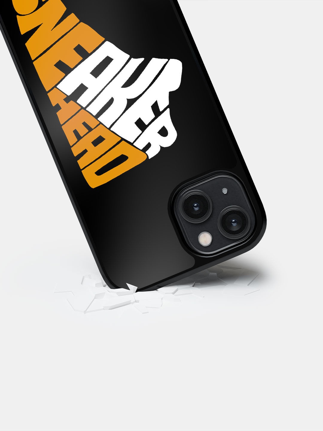 

macmerise iPhone 14 Sneakerhead Taxi Printed Bumper Back Case, Black