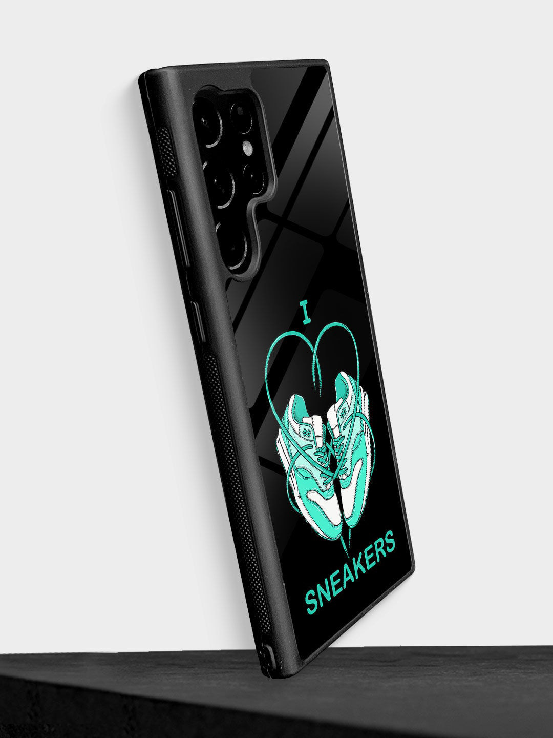 

macmerise Sneakerhead Love Samsung Galaxy S22 Ultra Glass Case, Black
