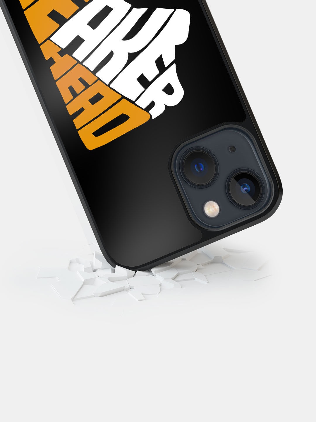 

macmerise iPhone 13 Typography Printed Bumper Case, Black