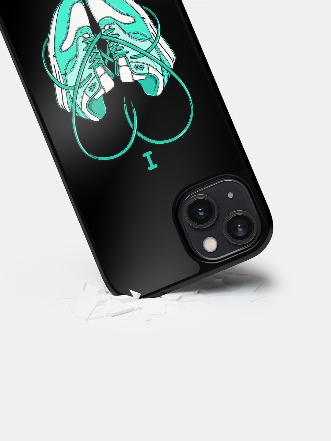 

macmerise Sneakerhead Love Printed iPhone 14 Bumper Case, Black