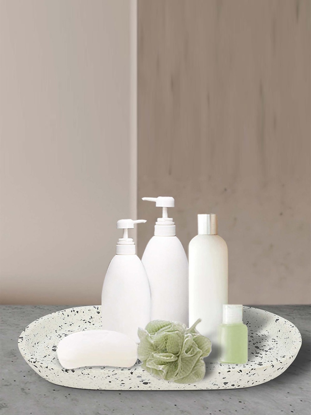

Anko White & Black Printed Terrazzo Polyresin Tray