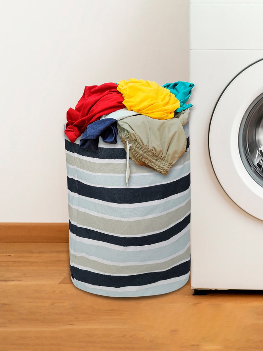 

Anko Blue & White Striped Laundry Bag