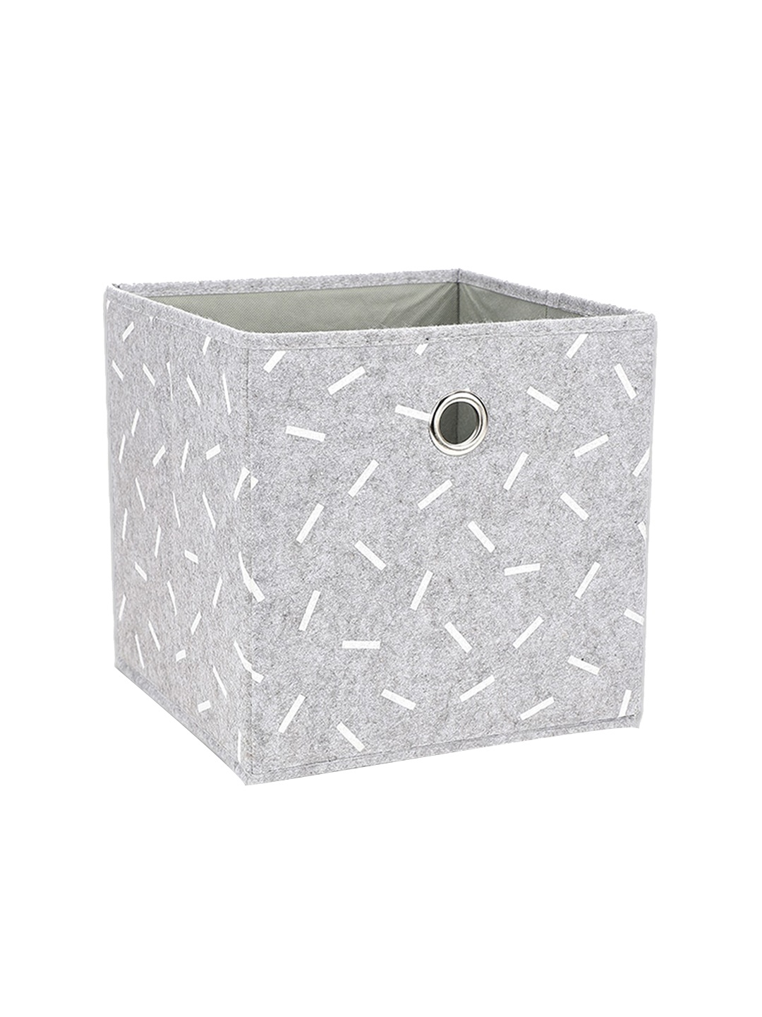 

Anko Grey Printed Reusable Storage Cube Confetti