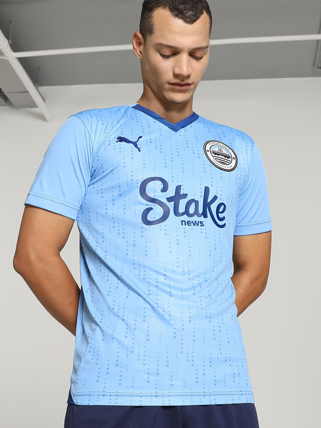 

Puma Mumbai City Home Replica Printed Football T-Shirt, Blue