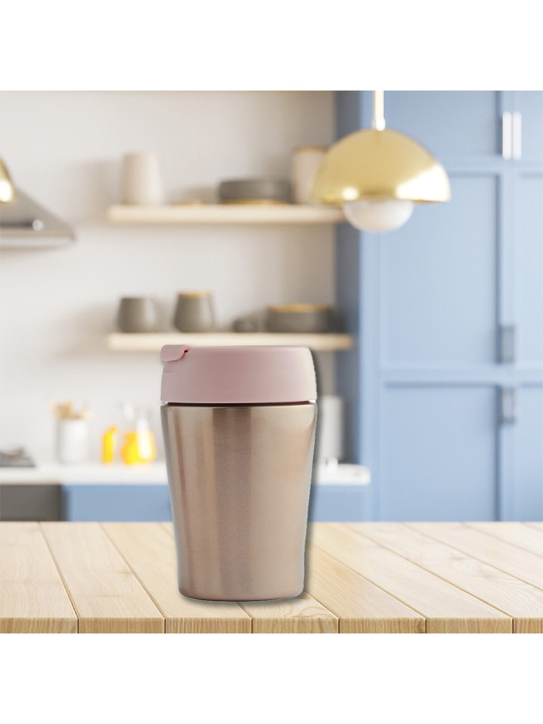 

Anko Pink Solid Stainless Steel Matte Cup - 365 ML