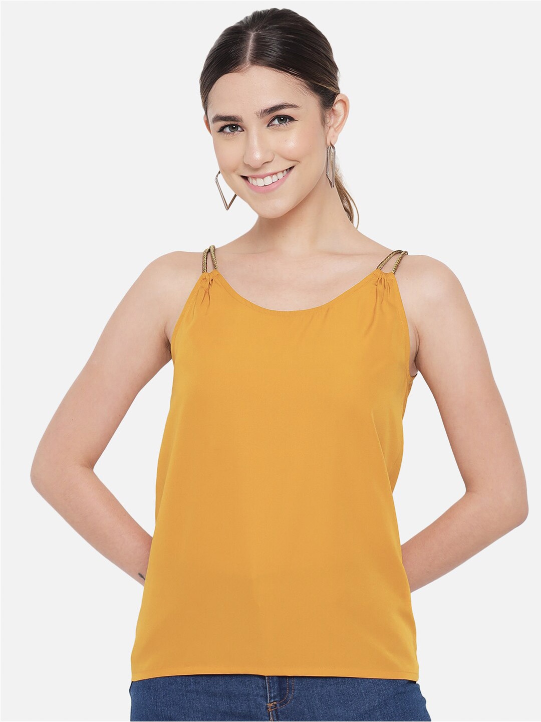 

BAESD Shoulder Strpas A-Line Top, Yellow