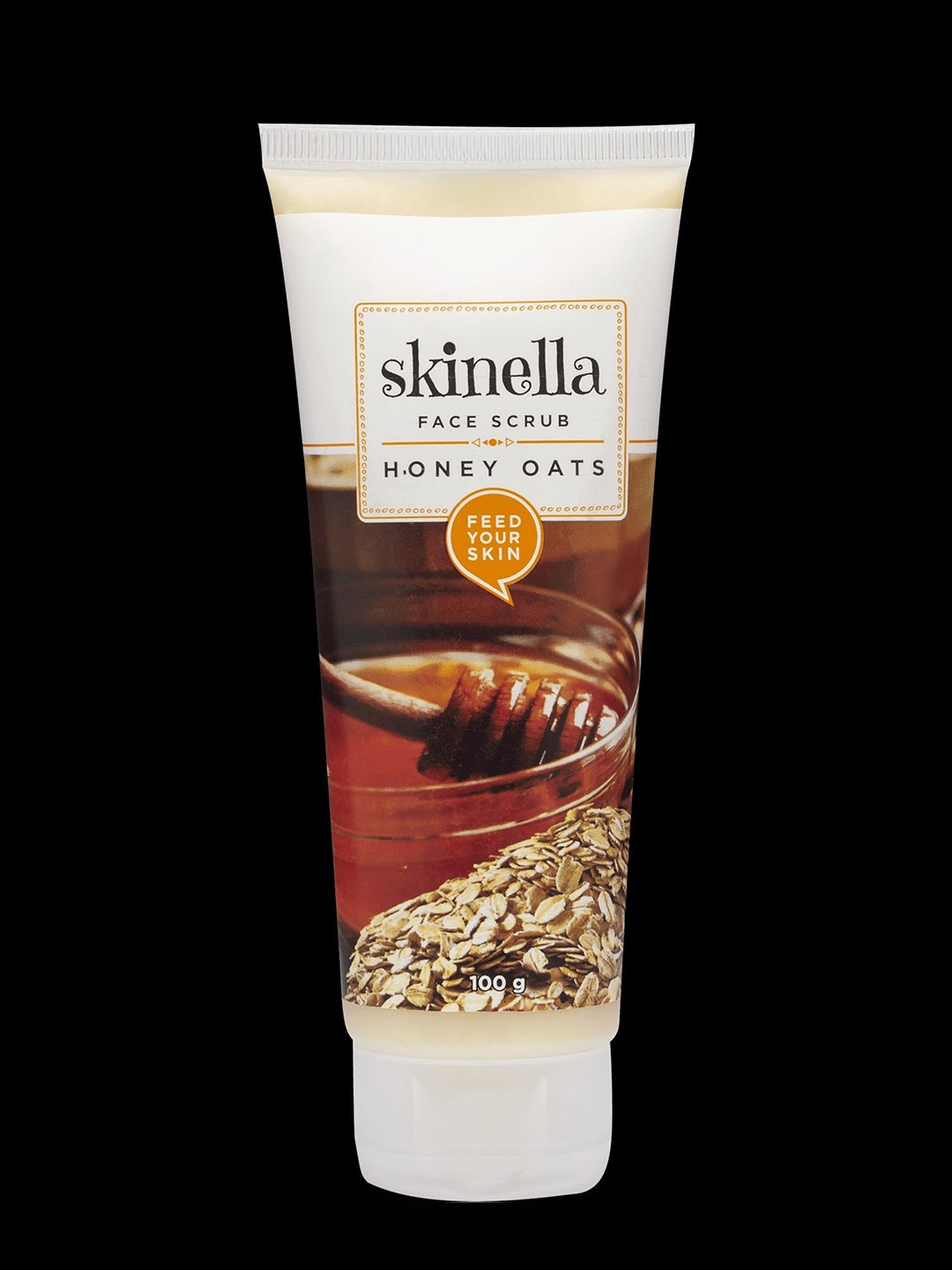 

skinella Honey Oats Face Scrub - 100gm, Orange