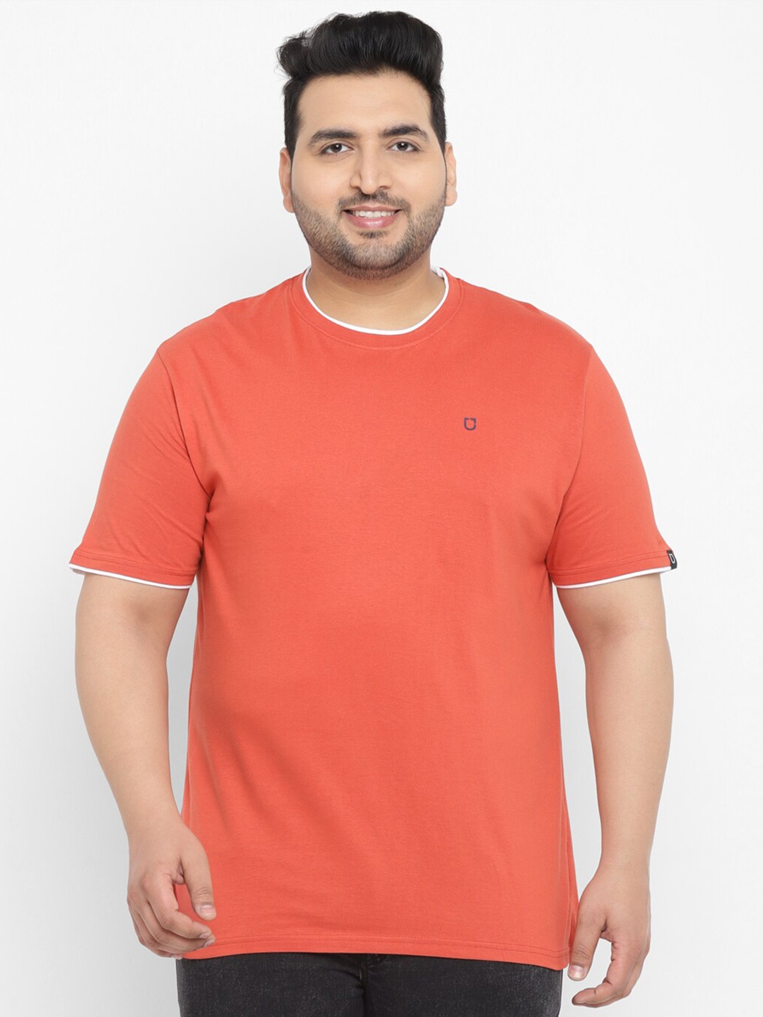 

Urbano Plus Short Sleeves Pure Cotton T-shirt, Orange
