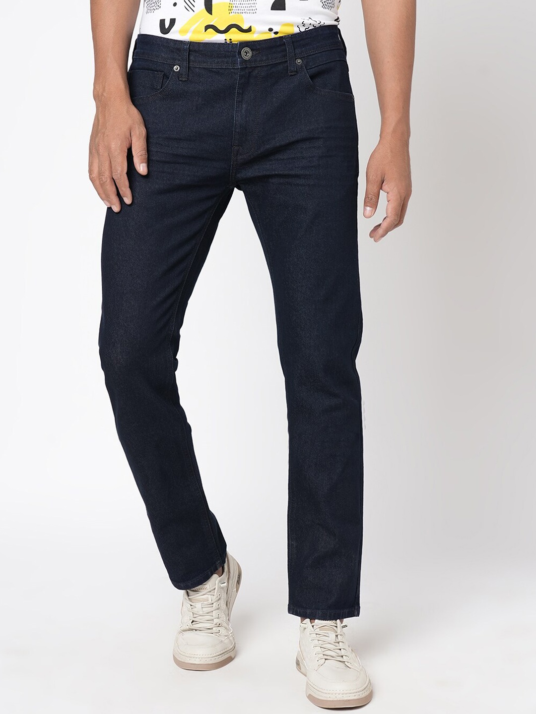 

BEAT LONDON by PEPE JEANS Men Slim Fit Clean Look Cotton Jeans, Navy blue
