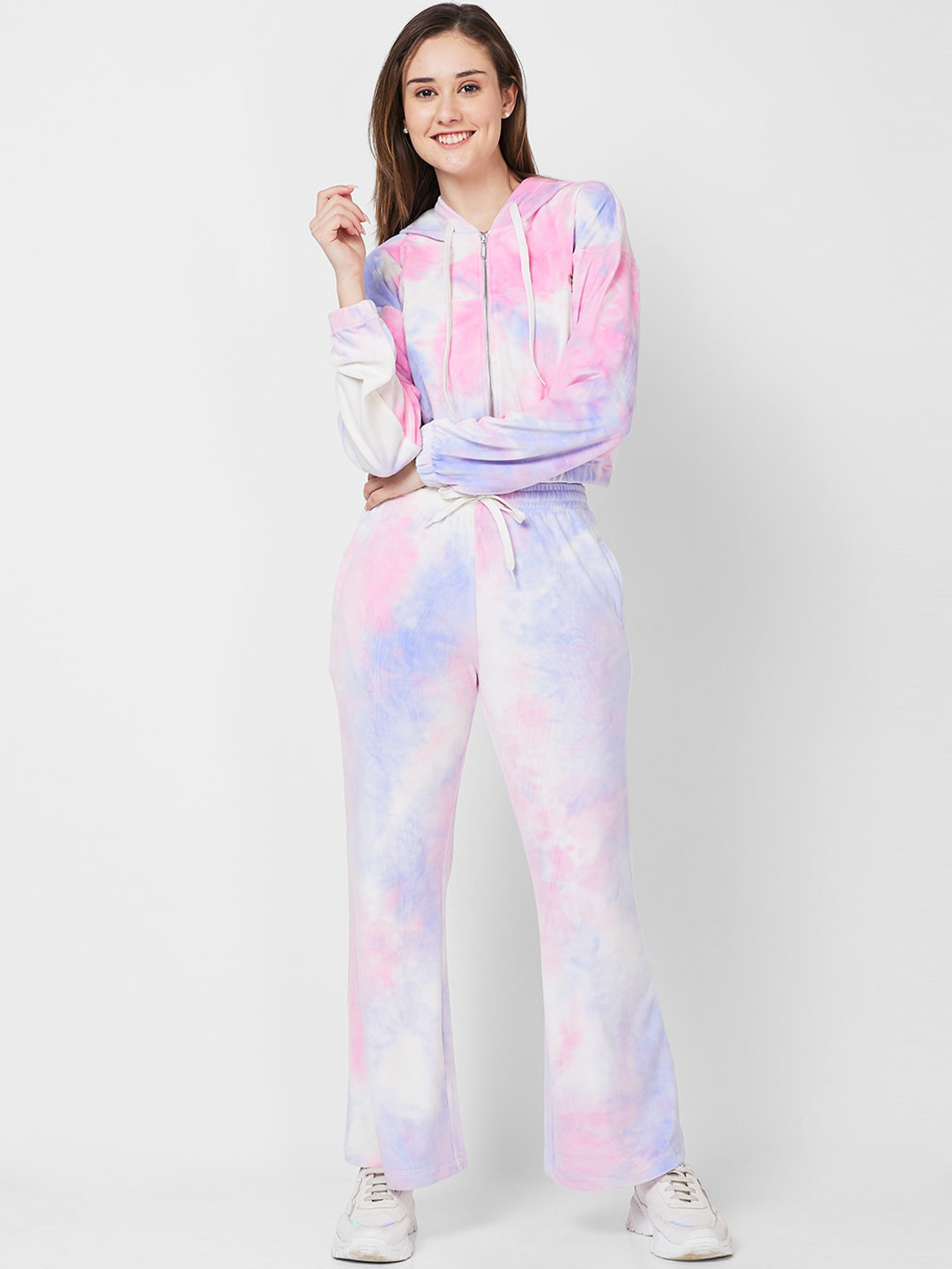 

XIN Tie & Dyed Hooded Tracksuits, Pink
