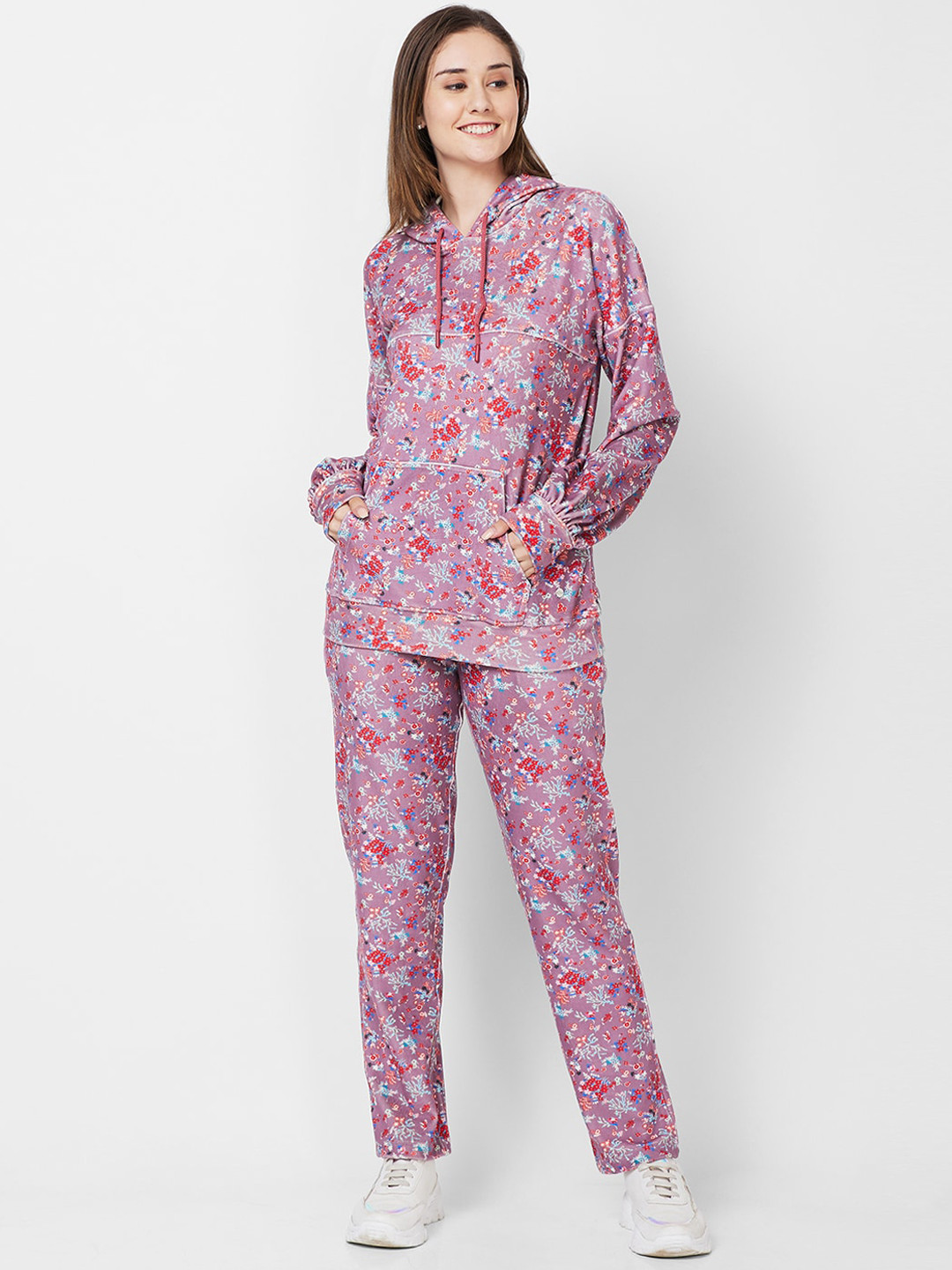 

XIN Women Printed Tracksuits, Pink