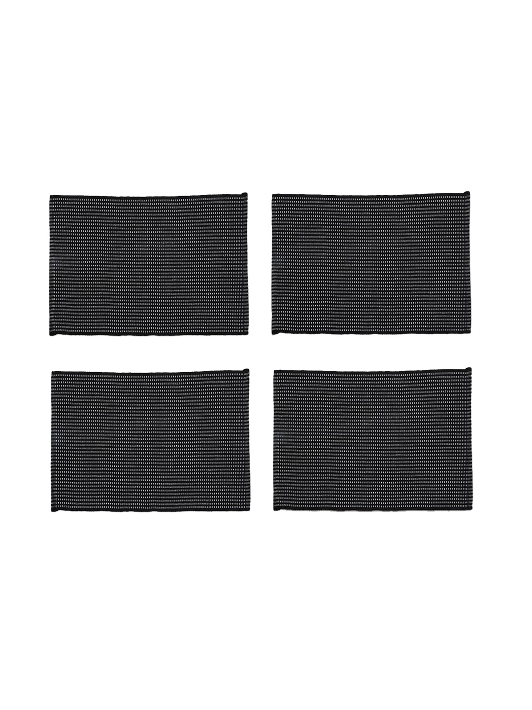 

Anko Black 4 Pieces Striped Woven Cotton Rectangular Table Placemats