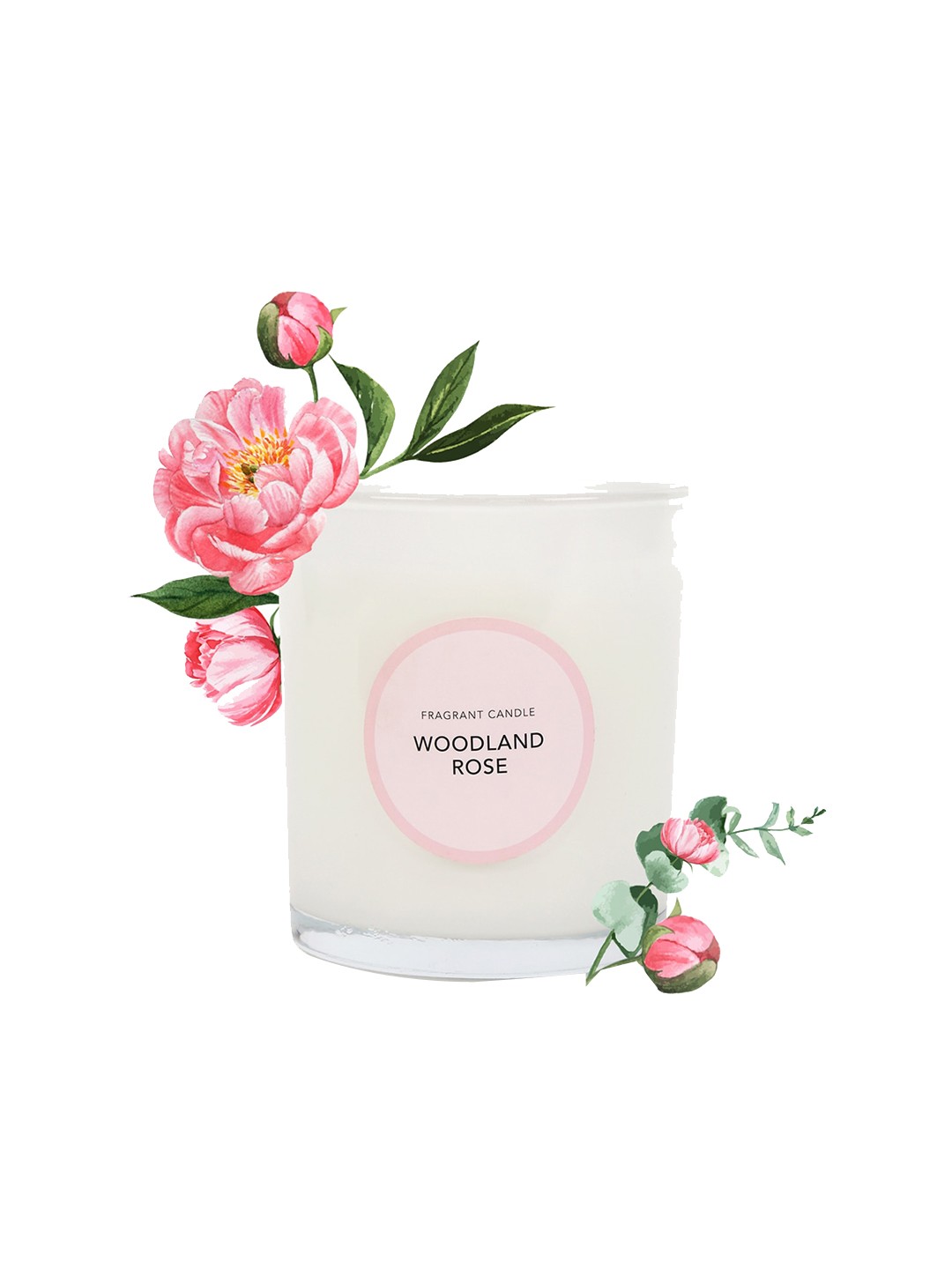 

Anko White Wax Woodland Rose Candle
