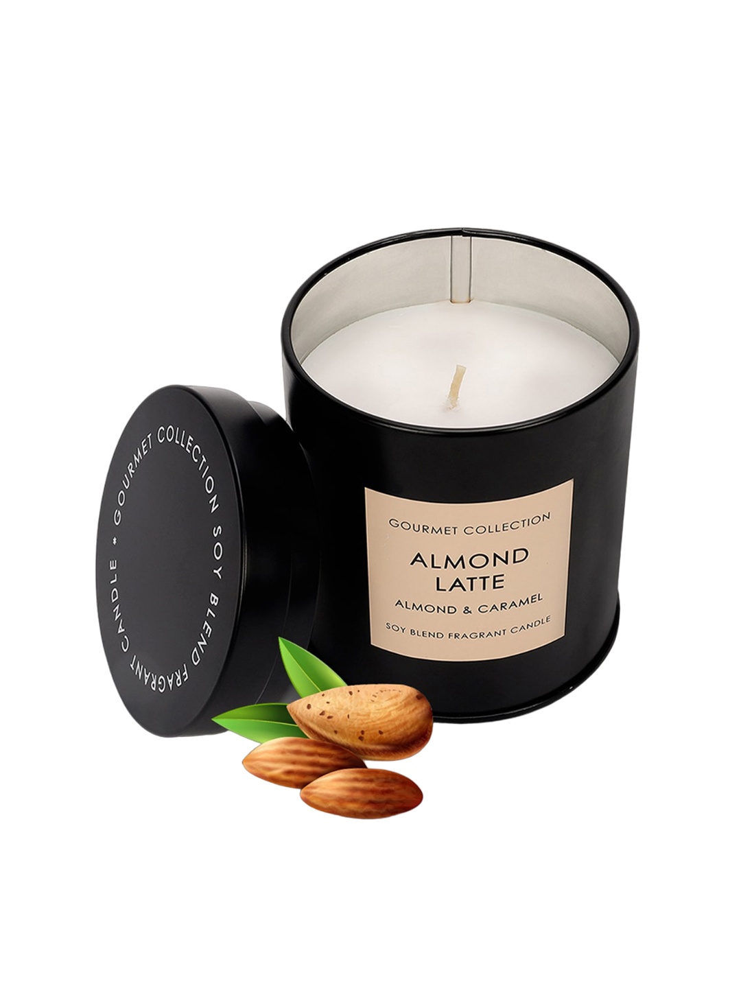 

Anko White & Black Almond Latte Candle