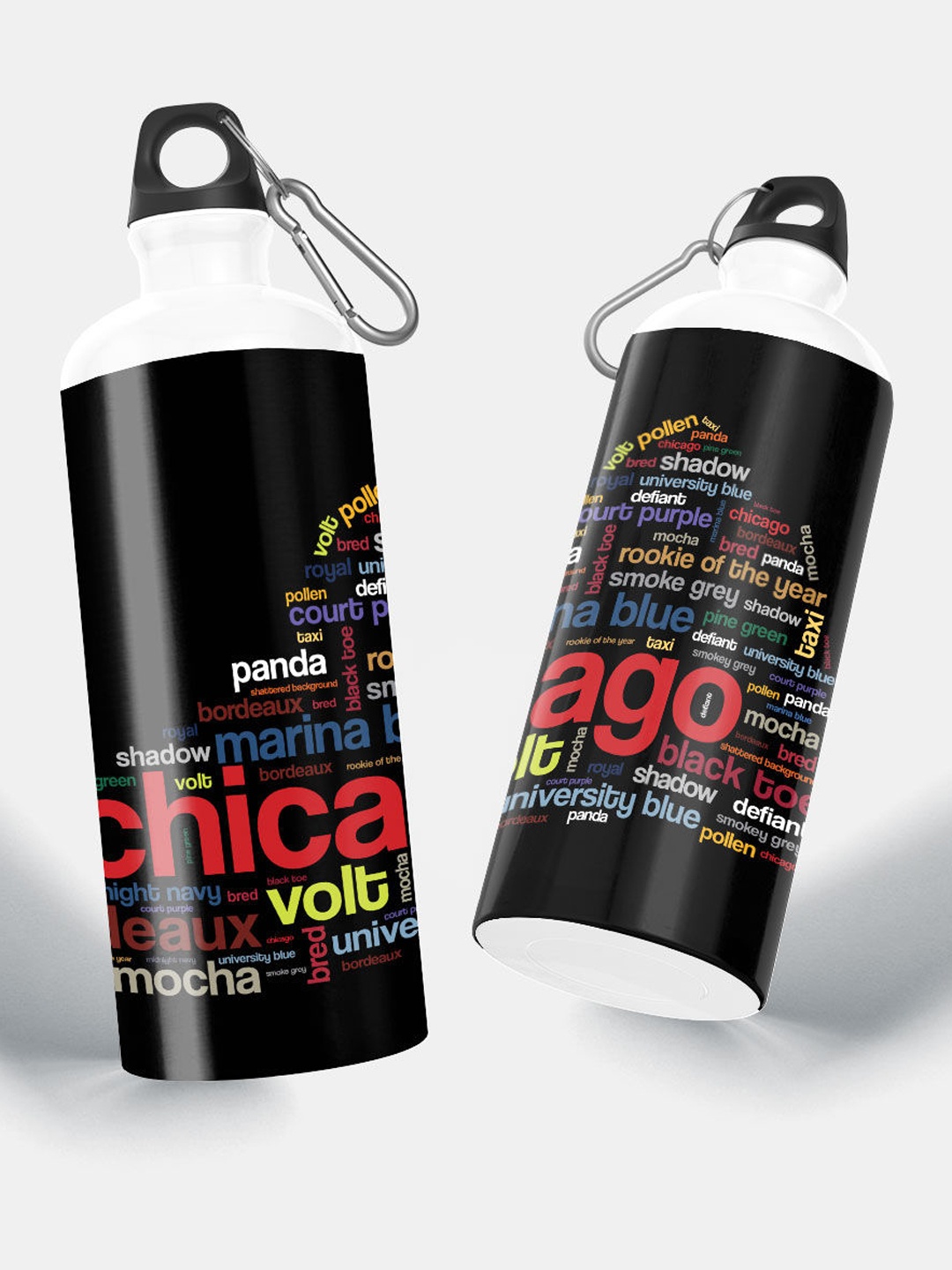 

macmerise Sneakerhead Labels Black Printed Aluminium Water Bottle 750ml