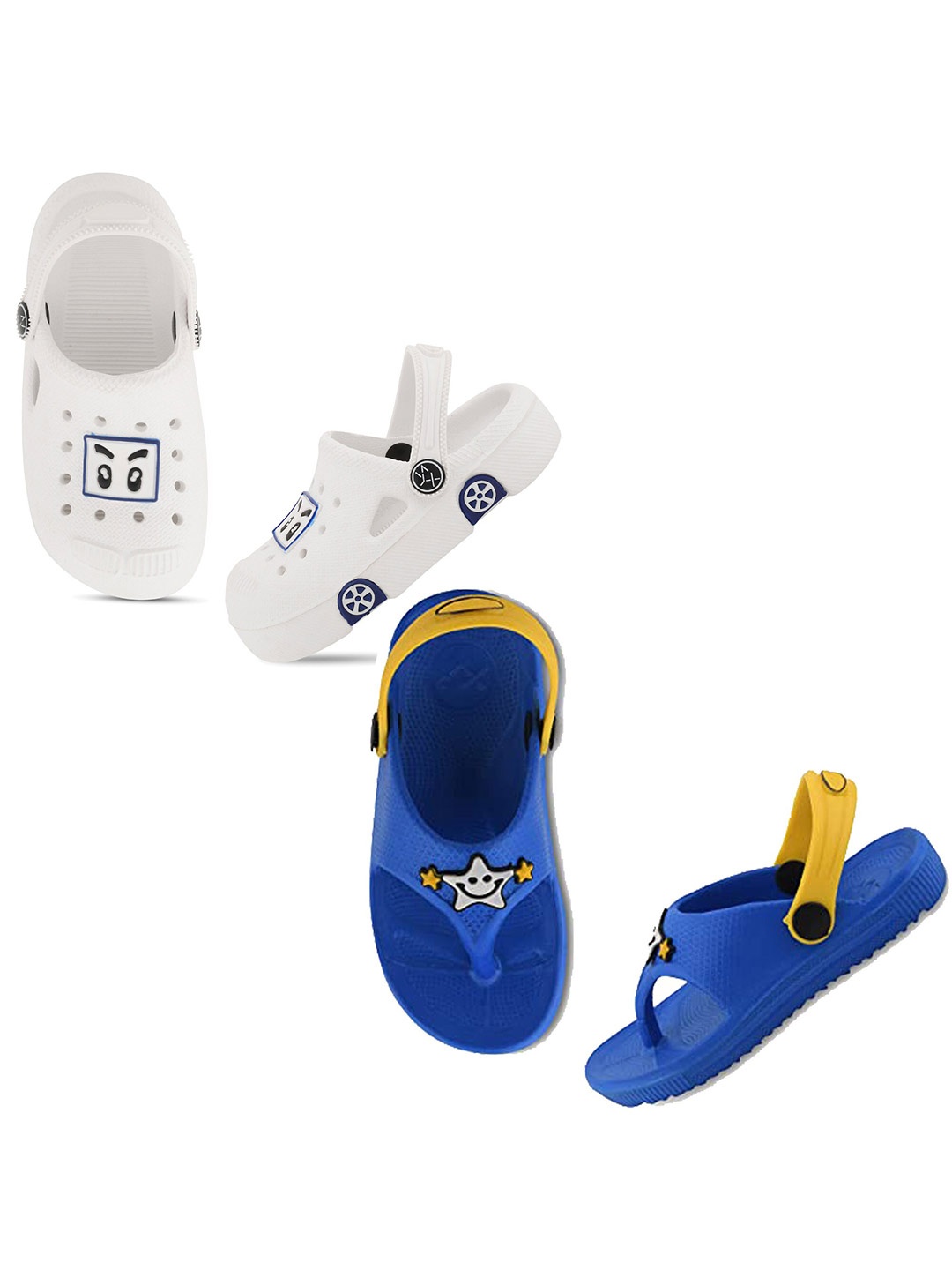 

Smartots Kids Set of 2 Textured Clogs, White