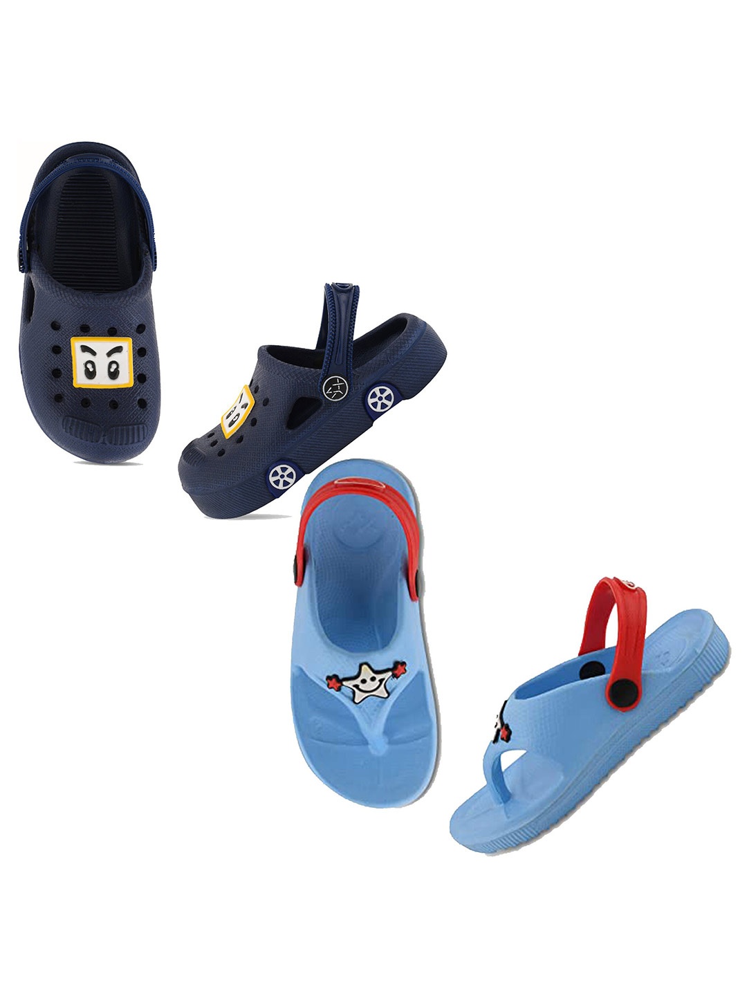 

Smartots Set Of 2 Unisex Kids Blue Clogs Sandals