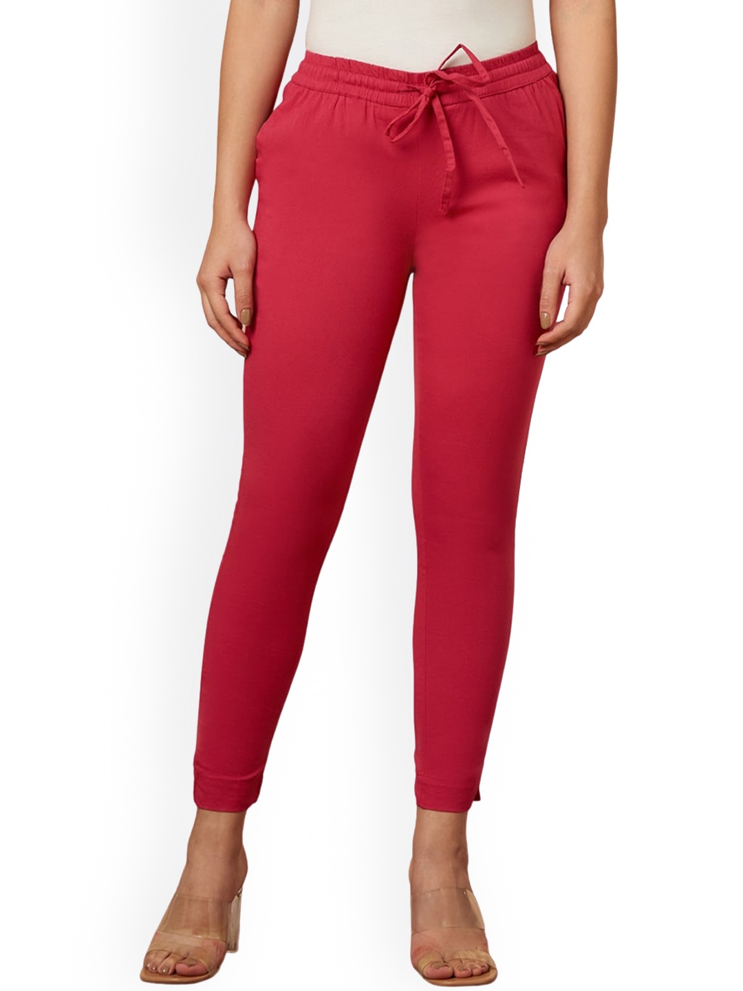 

IMARA Women Straight Fit Trousers, Fuchsia