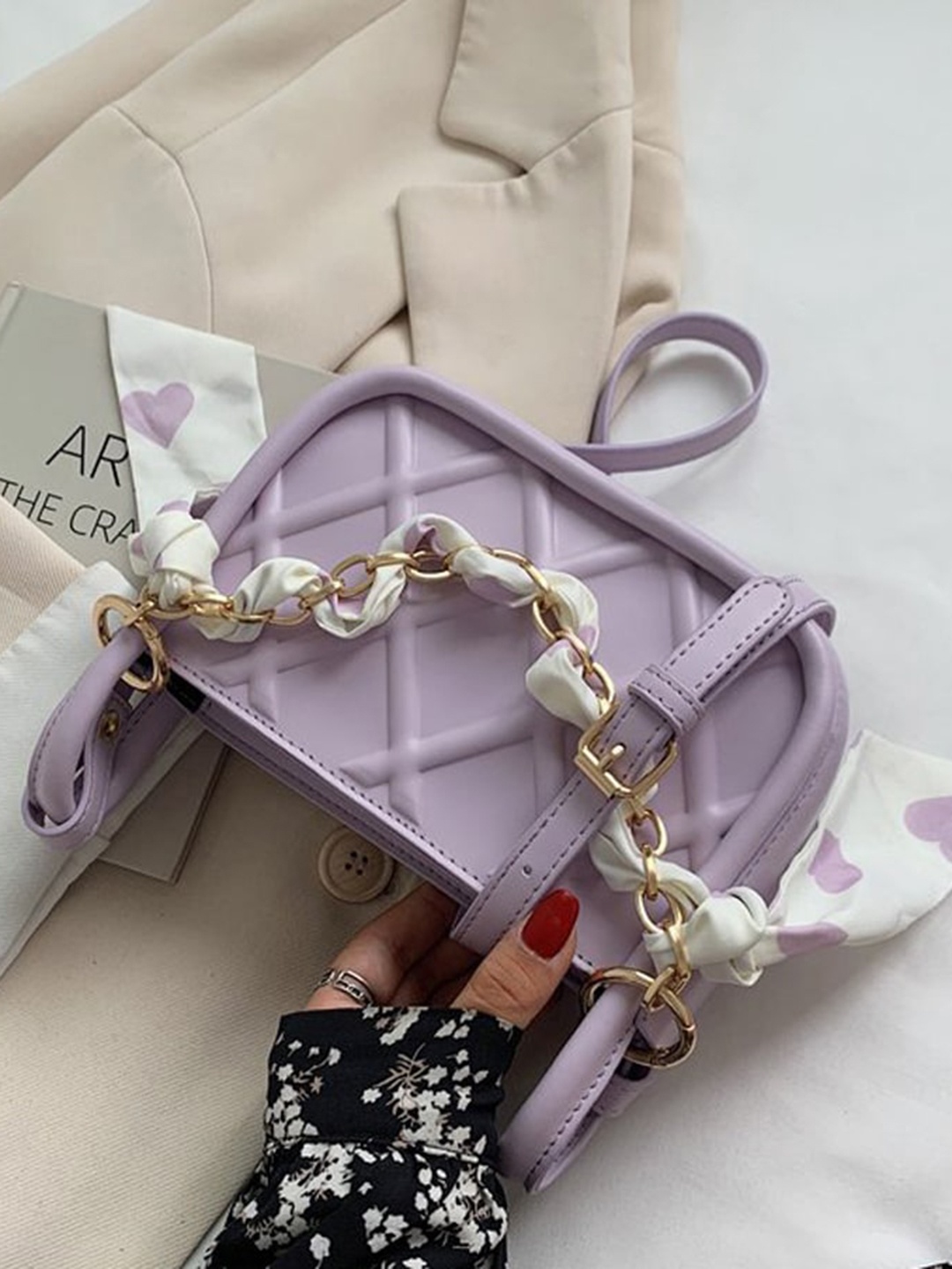 

Diana Korr Textured Structured Sling Bag, Purple