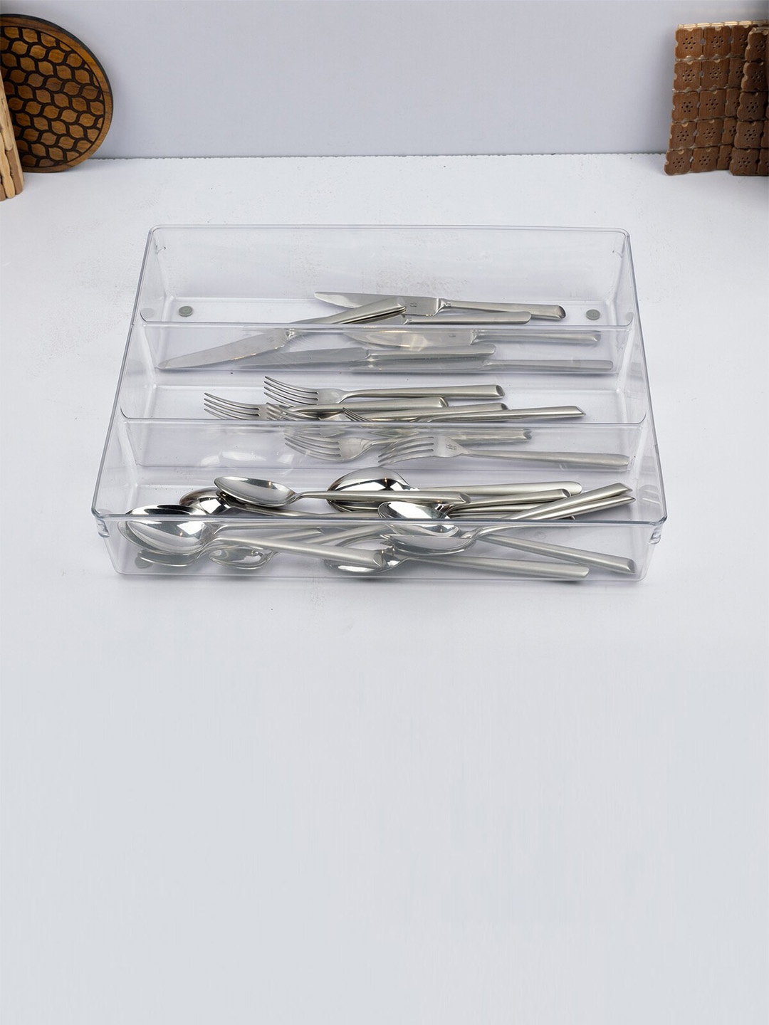 

Anko White Durable & BPA-Free Cutlery Holder