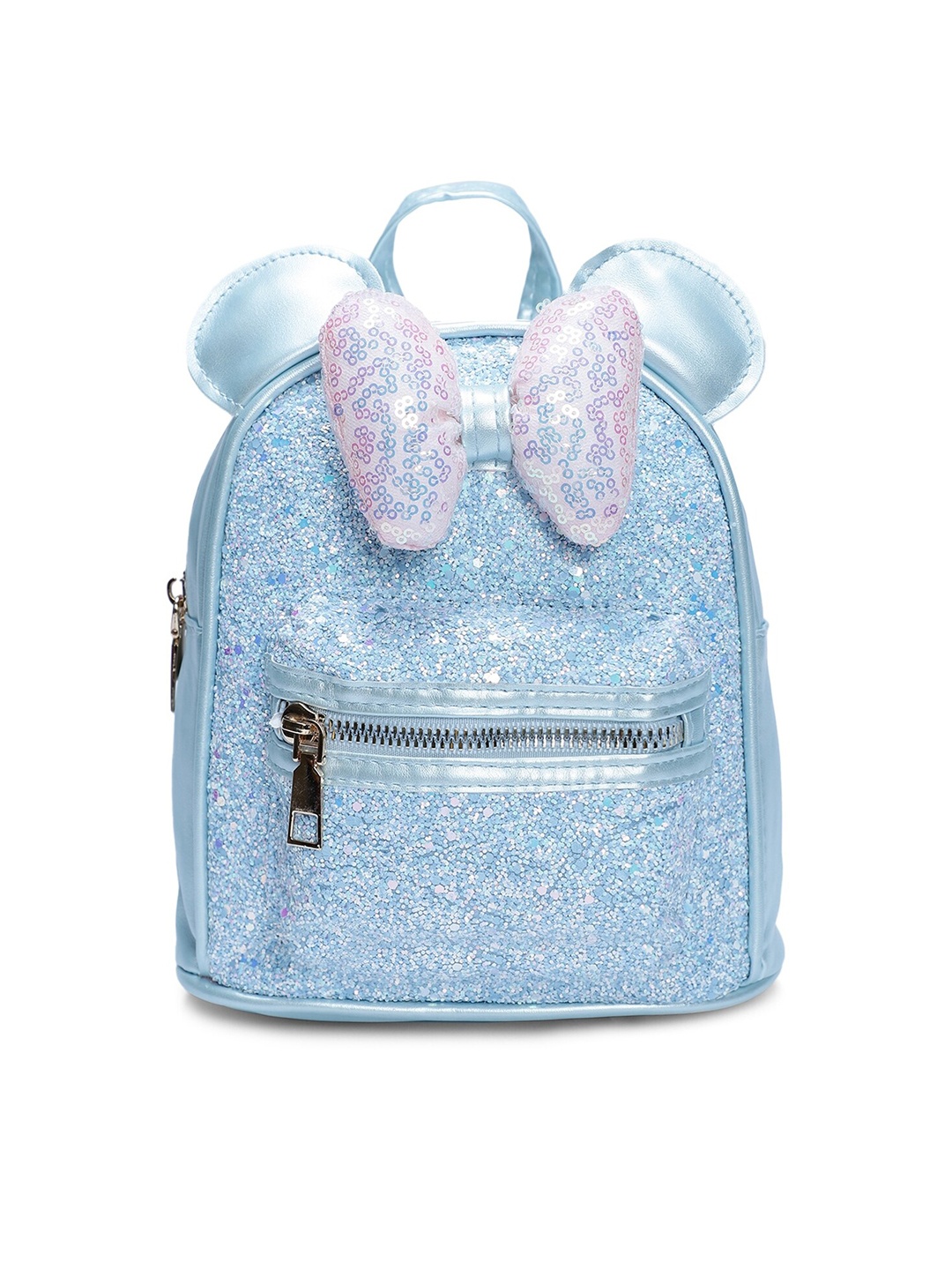 

Kids On Board Girls Sequined Embellished Bow Detail Non-Padded Small Backpack, Blue
