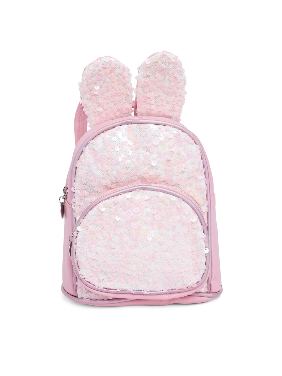 

Kids On Board Girls Sequined Embellished Non-Padded Small Backpack, Pink