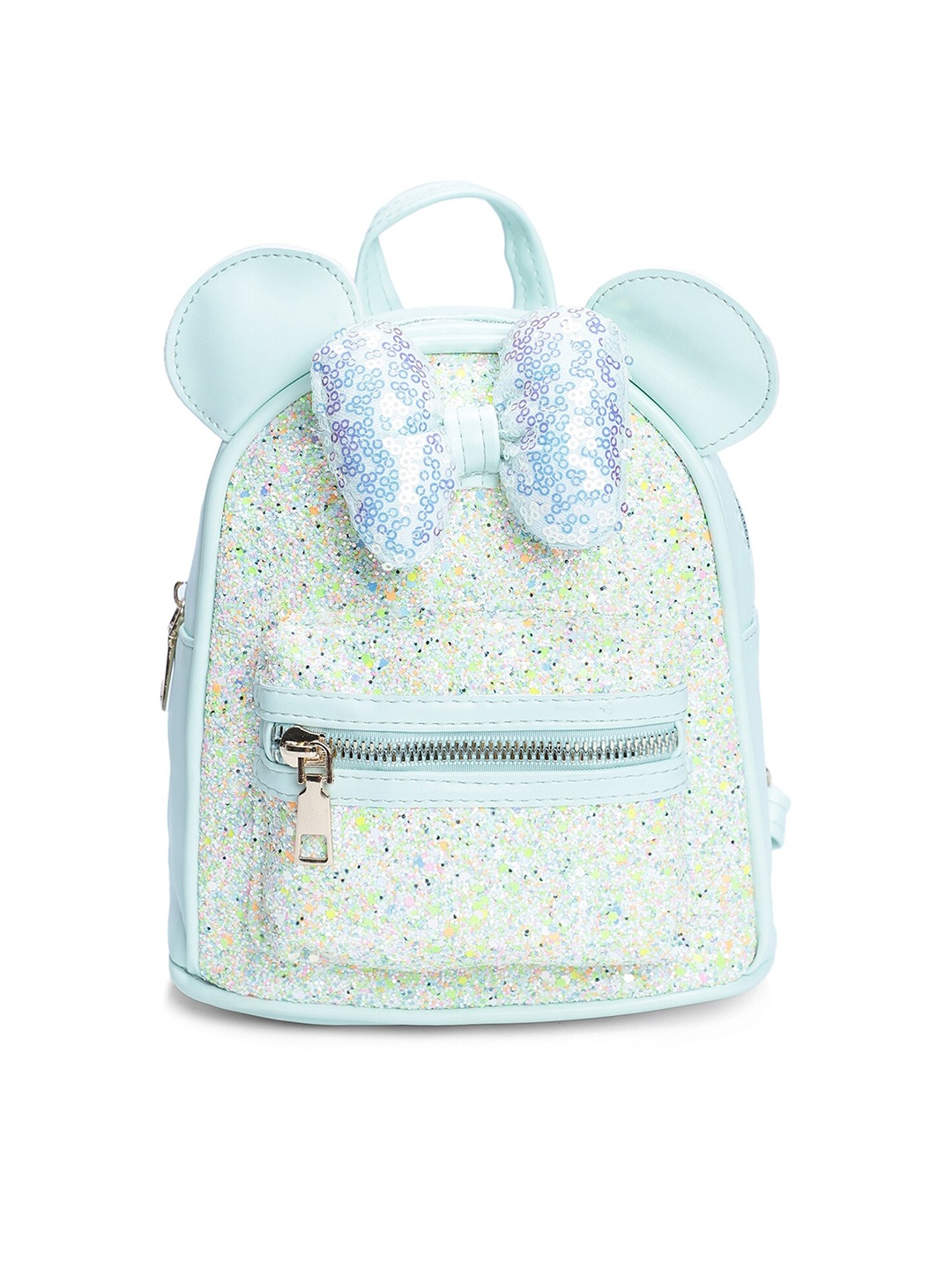 

Kids On Board Girls Sequined Embellished Bow Detail Non-Padded Small Backpack, Green