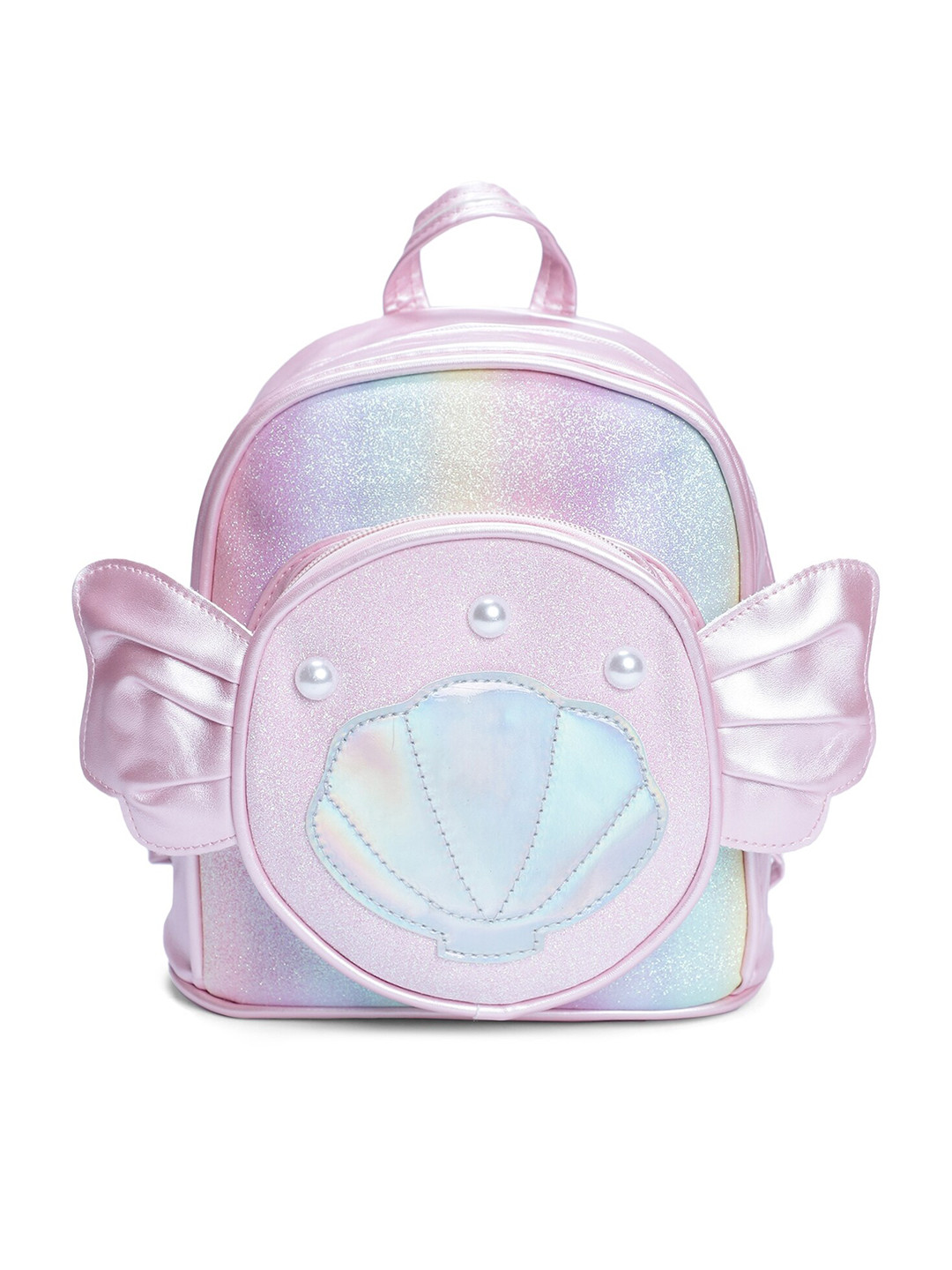 

Kids On Board Girls Embellished Backpack With Applique, Pink